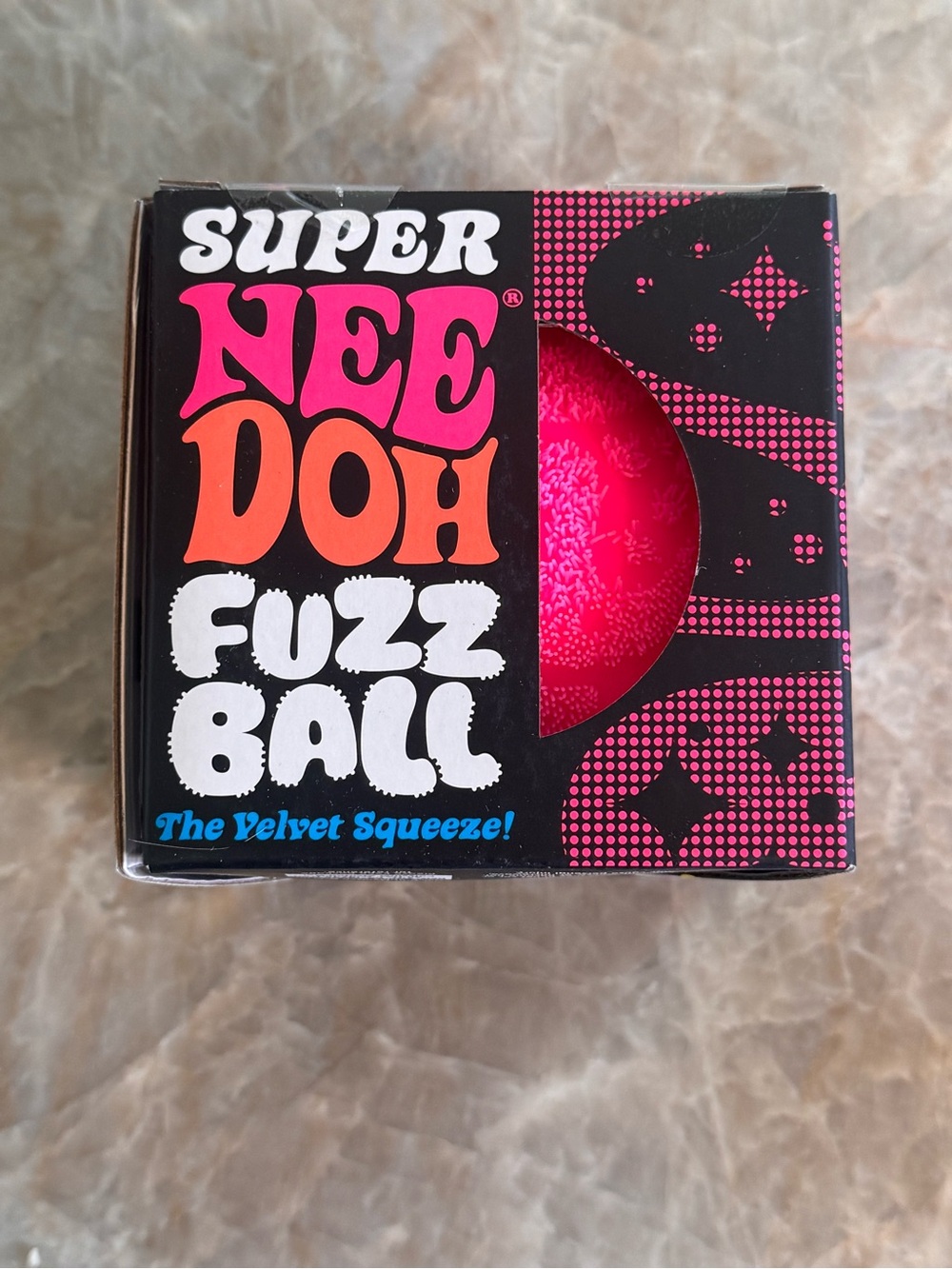 NeeDoh Super Fuzz Ball Velvet Squeeze - Pink